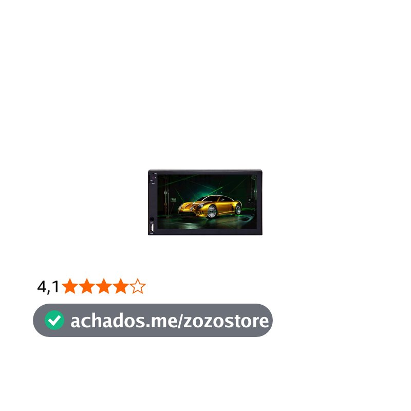 H-Tech Aparelho de Som Automotivo Mp5 1 Din Tela de 7" Ht-2700 USB Sd Card Auxiliar Bluetooth Espelha com Cabo Android 5 ao 13 e Ios 4 ao 13 Pro Max
