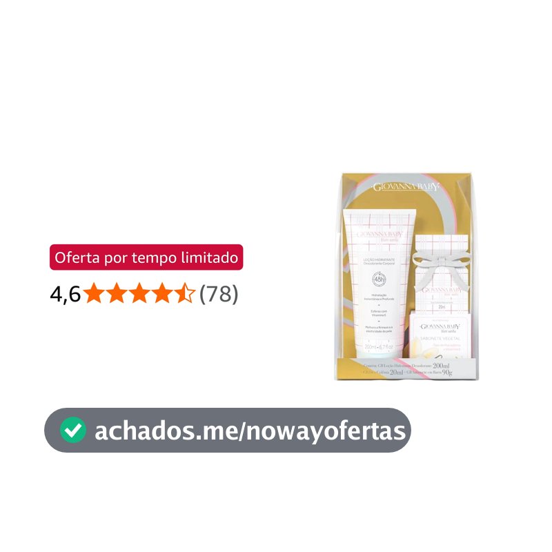 Giovanna Baby - Kit Giovanna Baby Col 20Ml+Locao 200Ml+Sab 90G Blanc Vanilla (Novo)