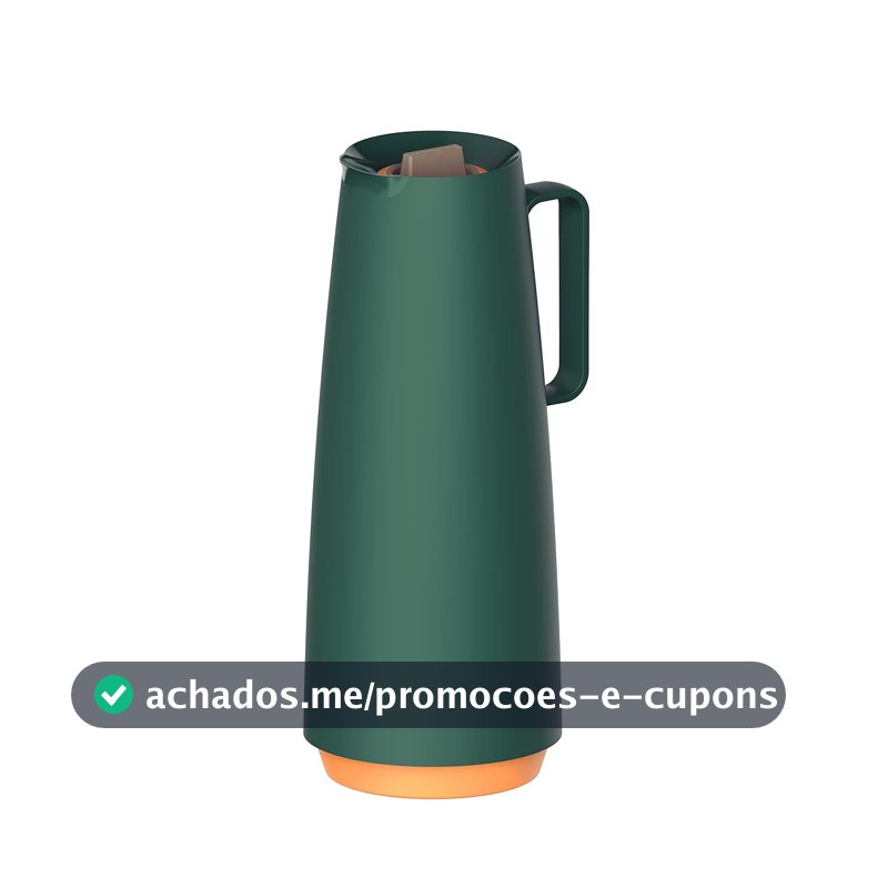 Bule Térmico Tramontina Exata em Polipropileno Verde com Ampola de Vidro 1 L
