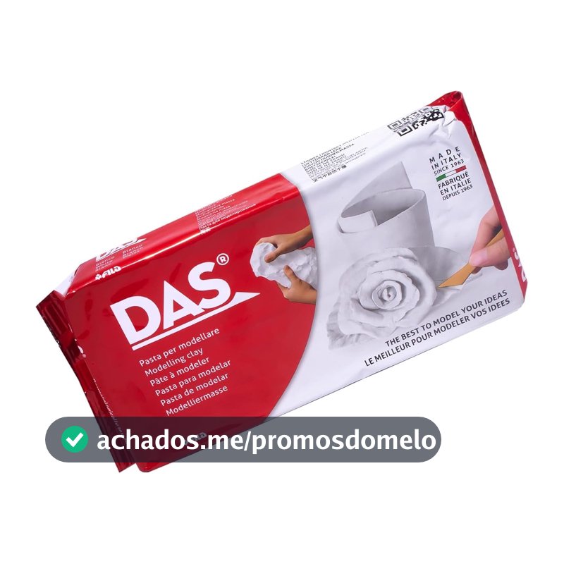 DAS, Massa para Modelar, Branco, 1Kg