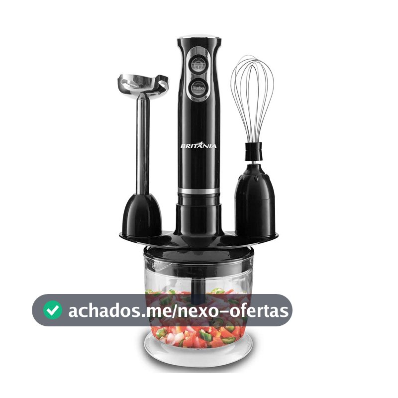 Mixer 3 em 1, 500W, 2 velocidades, Bmx400, Preto, 220v, Britânia