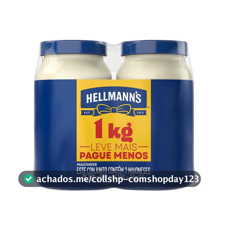 Maionese Hellmann's Tradicional 500gr 2 potes