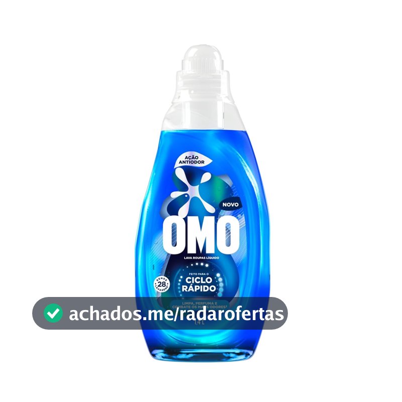 Lava-Roupas Líquido Omo Ciclo Rápido Ação Antiodor Frasco 1,4l
