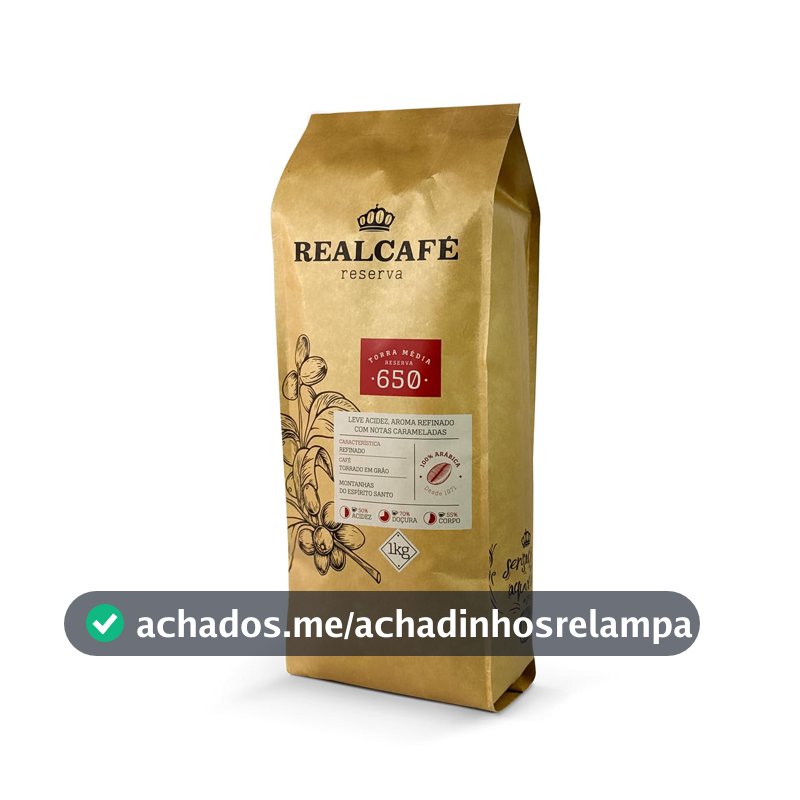 CAFÉ ESPECIAL TORRADO EM GRÃOS REALCAFÉ RESERVA 650 (Torra Média) (1KG)
