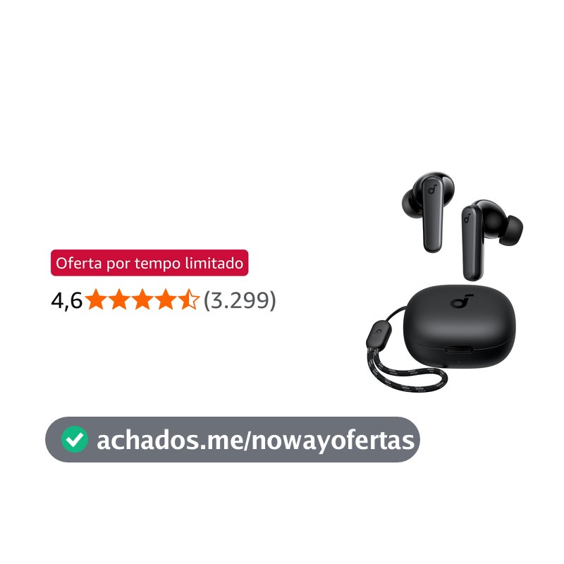 soundcore R50i da Anker, Fone de Ouvido Bluetooth 5.3 Sem Fio, 2 Mics IA
