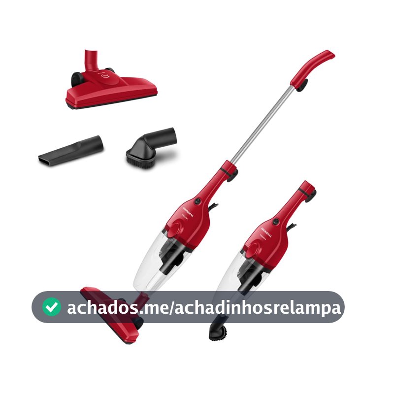 MONDIAL Aspirador de Pó Turbo Cycle, Vermelho/Preto, 1500W, 110V - AP-40-R