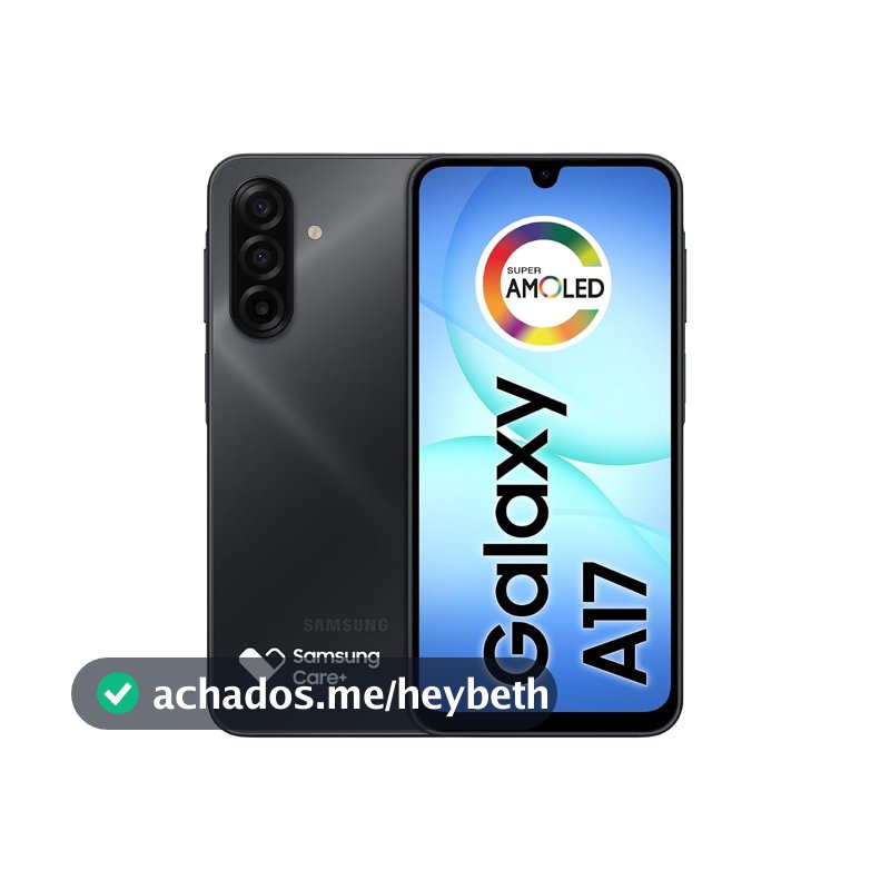 Celular Samsung Galaxy A17, 128GB, 4GB, 50MP Tela 6.7", IP54 - Preto