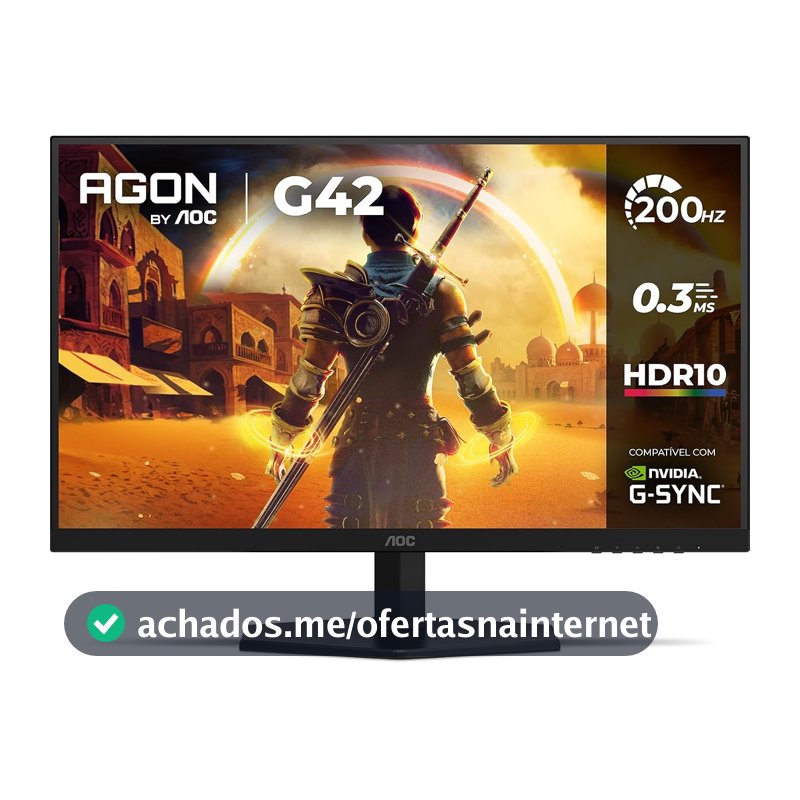 Monitor Gamer AOC AGON G42 27" 200Hz 0,3ms IPS HDR10 NVIDIA G-Sync 27G42HE