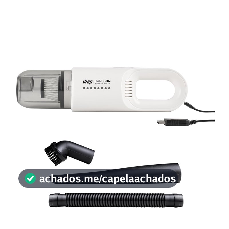 WAP Aspirador de Pó de Mão HANDSON à Bateria, Portátil, 110ml, com Filtro Lavável, 50W 7,4VDC