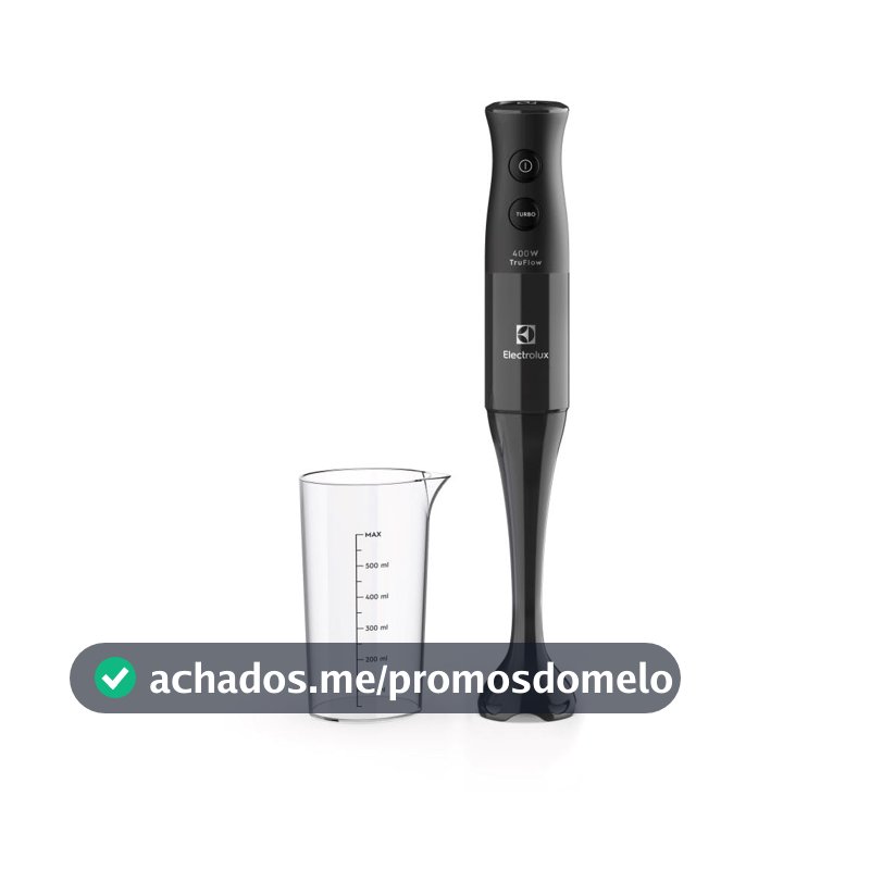 Mixer de mão Electrolux Preto 400W com Tecnologia TruFlow 1 velocidade função turbo EIB05 127V