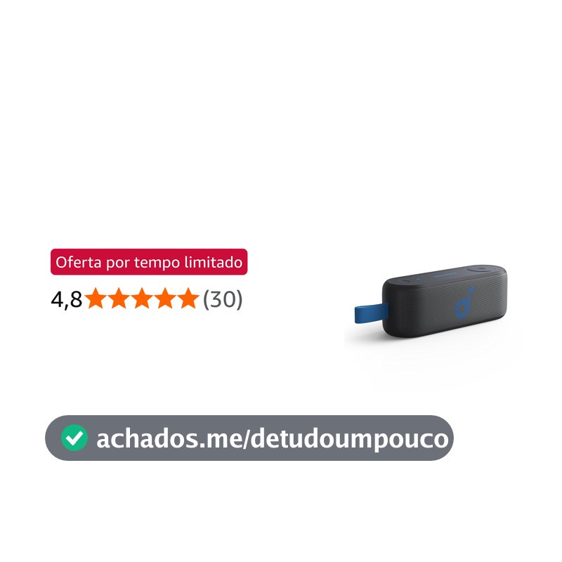 Anker soundcore Select 3 Caixa de Som Bluetooth Portátil, 20h, Ipx7, 16W