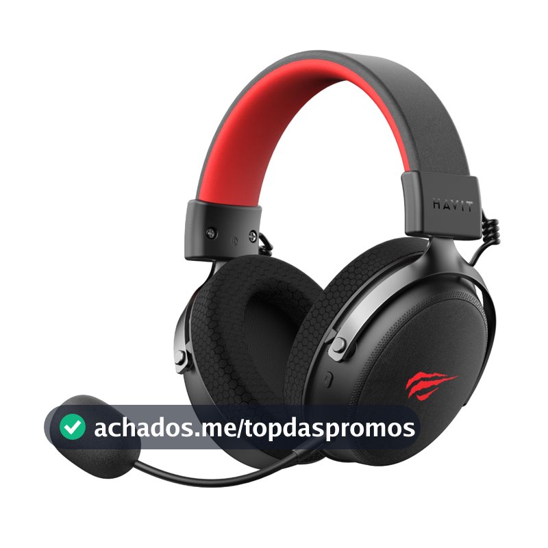 Fone Gamer Havit H2015pro, Sem Fio, 5 Modos - Multiplataform Preto (PRETO)