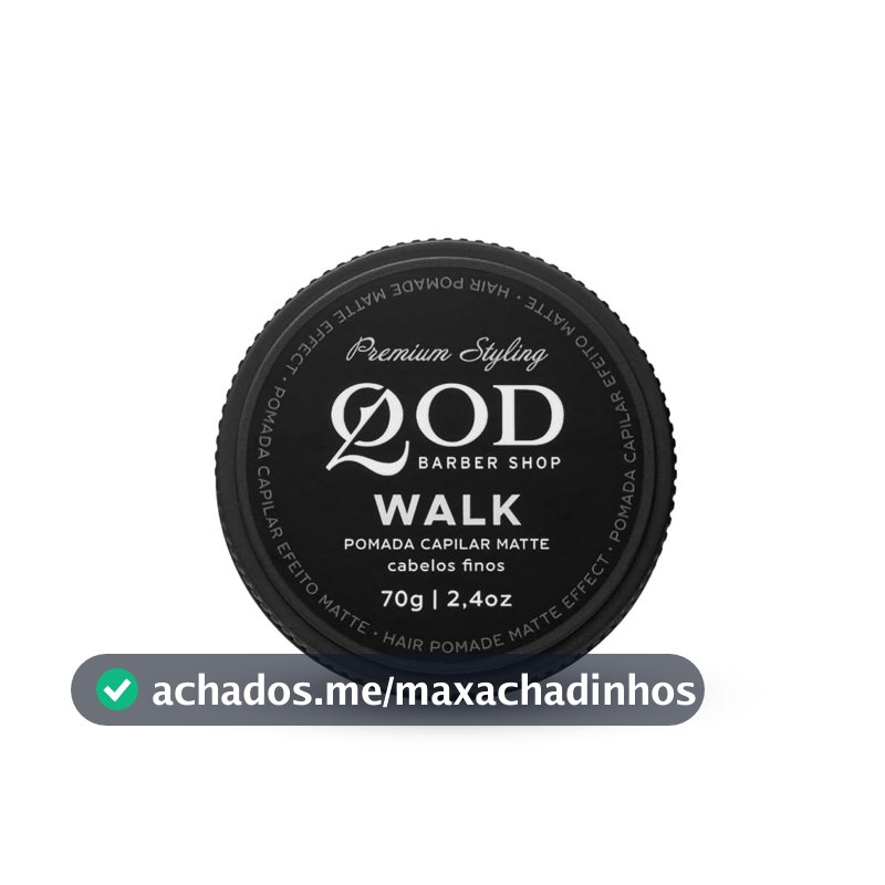 QOD Barber Shop Pomada Capilar Walk Efeito Matte 70g