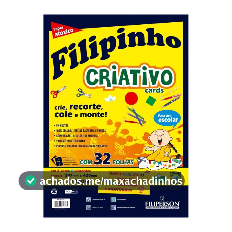 Bloco para Educacao Artistica Filipin.Criat.8Cor.A3.120G.32F-Envelope - 67105