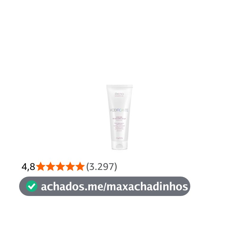 Máscara Acidificante de Equilíbrio do pH 250g