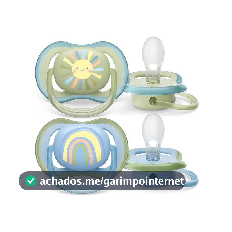 Chupeta Dupla Ultra Air Philips Avent Decorada Recém Nascido 0-6M