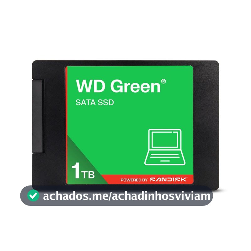 Western Digital WD Verde SATA 1TB, até 545 MB/s, 2,5 polegadas/7 mm, garantia 3Y, unidade de estado sólido interna (SSD) (WDS100T5G0A-00CPT0)
