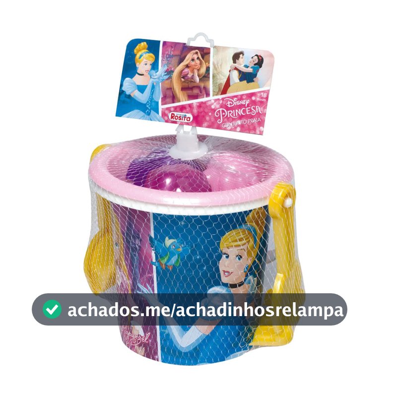Conjunto Praia Princesas Rosita Rosa/Azul Pequeno
