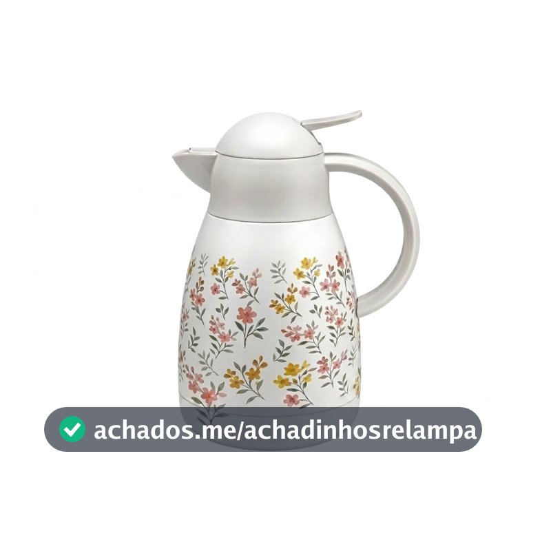 WOLFF - Garrafa Térmica com Dupla Parede Floarte 1,2L Aço Inox