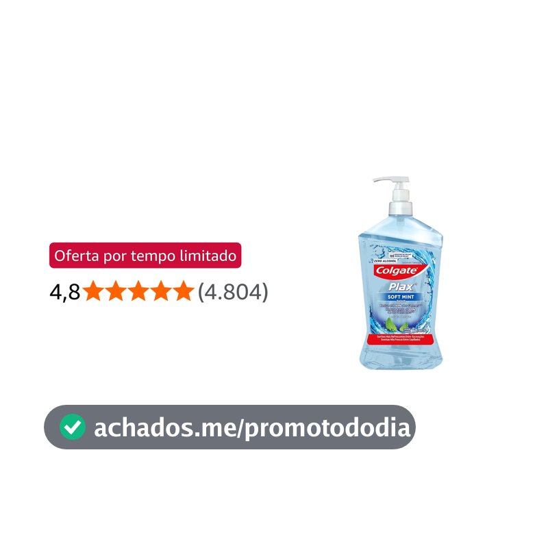 Colgate Plax Soft Mint Enxaguante Bucal Sem Álcool, 2L