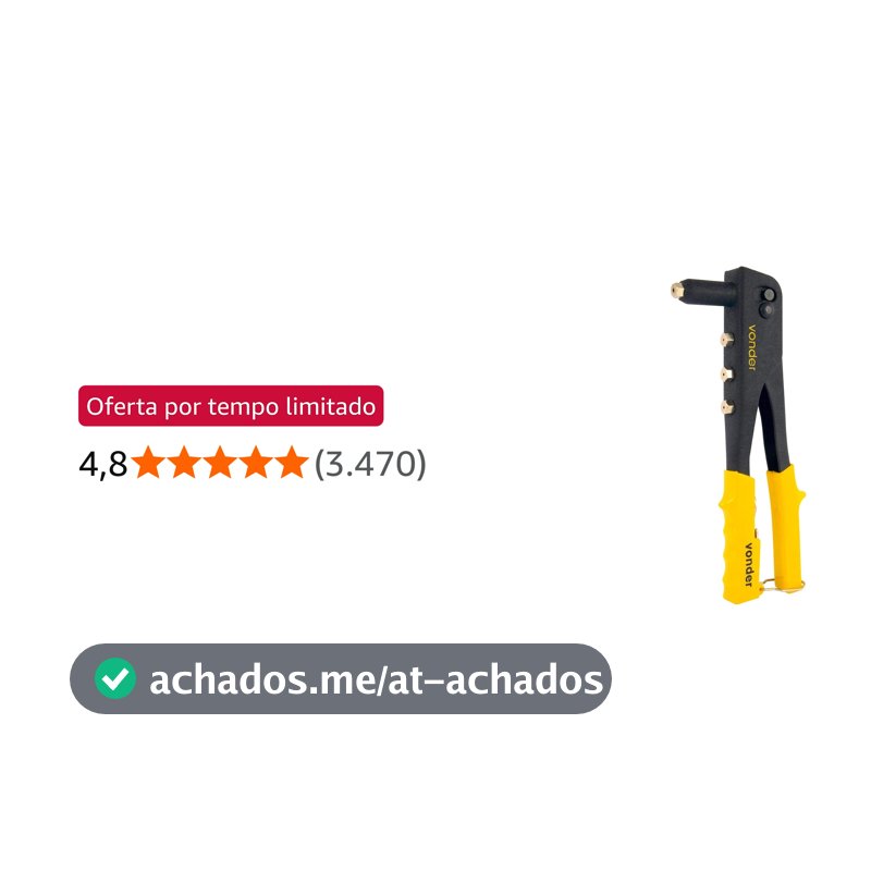 Vonder, Rebitador Manual, Tipo Alicate, Rm 244.