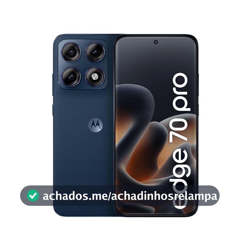Smartphone Motorola Edge 70 PRO 5G 256GB 12GB RAM, 4 Cameras 50MP, Extreme AMOLED, Azul Escuro