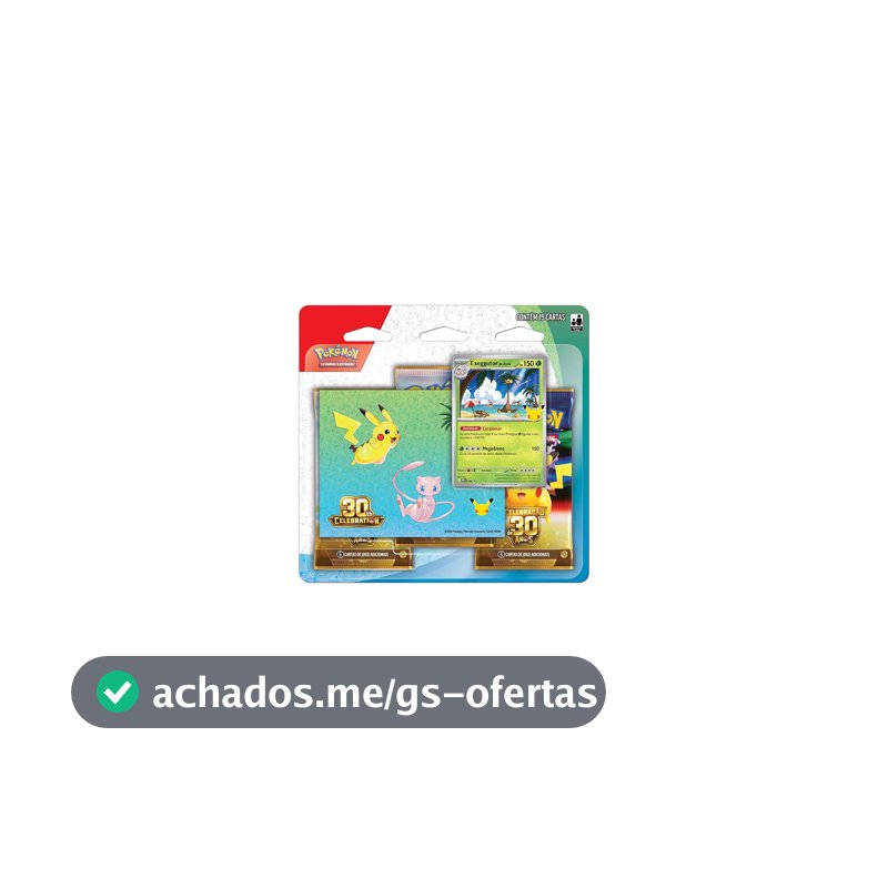 Pokémon TCG, Celebração de 30 anos – Blister Triplo com Adesivo Pokémon Exeggutor