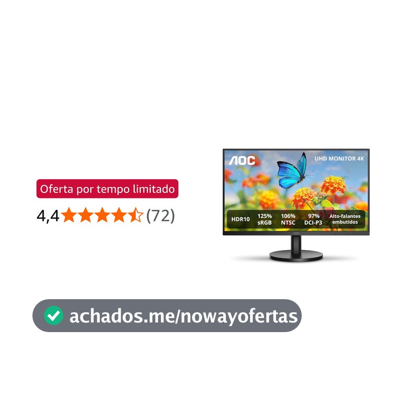 Monitor AOC 27" 4K IPS 106% NTSC 97% DCI-P3 Speakers U27B3A