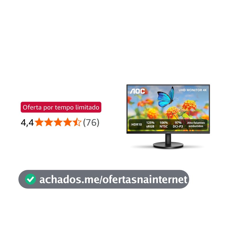 Monitor AOC 27" 4K IPS 106% NTSC 97% DCI-P3 Speakers U27B3A