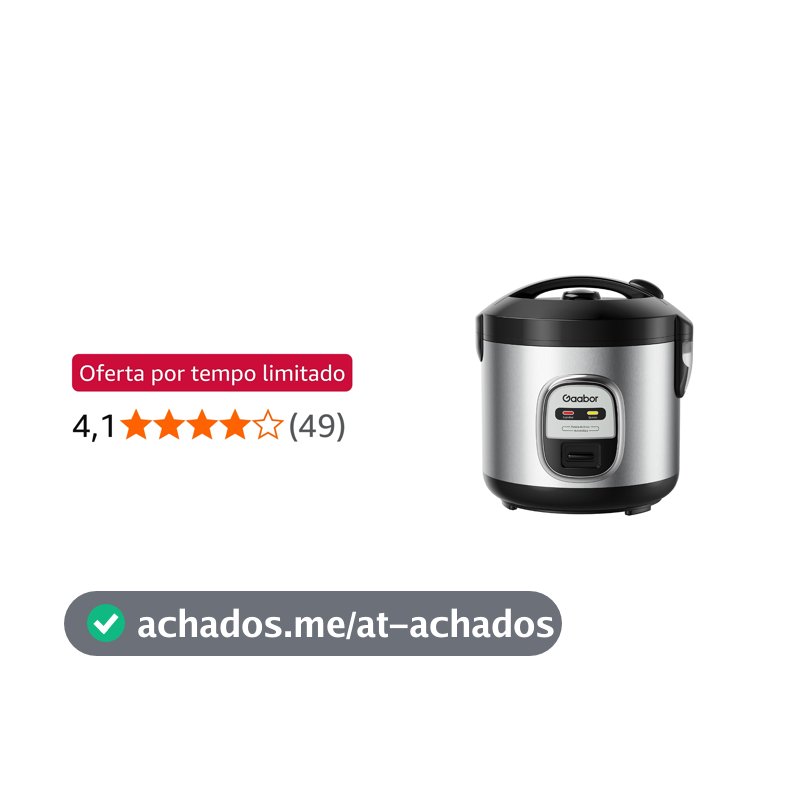 Panela De Arroz Rc-20M01A, 220V, 5 Xícaras 220V - Gaabor