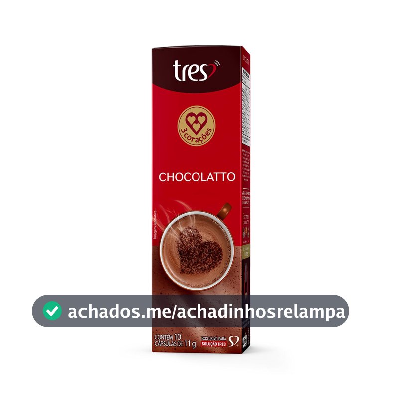 3 Corações Cápsula Chocolatto TRES - 10 unidades