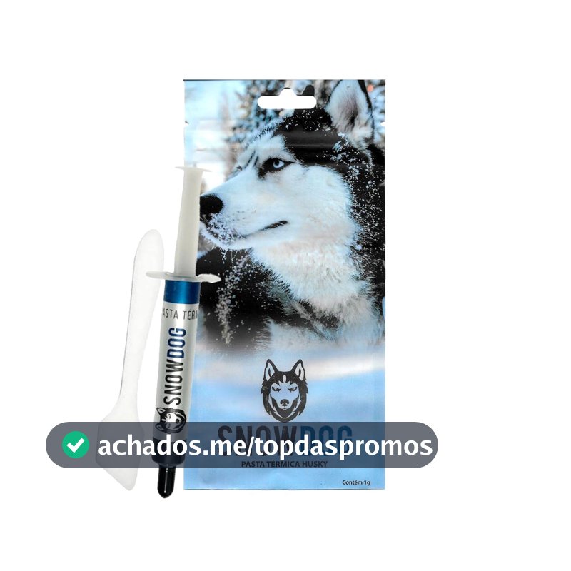 Pasta Térmica Snowdog Husky 1g 12,8w/m.k Alto Desempenho Prata Alta Condutividade para Processador CPU GPU PC Gamer Notebook Dissipador de Calor