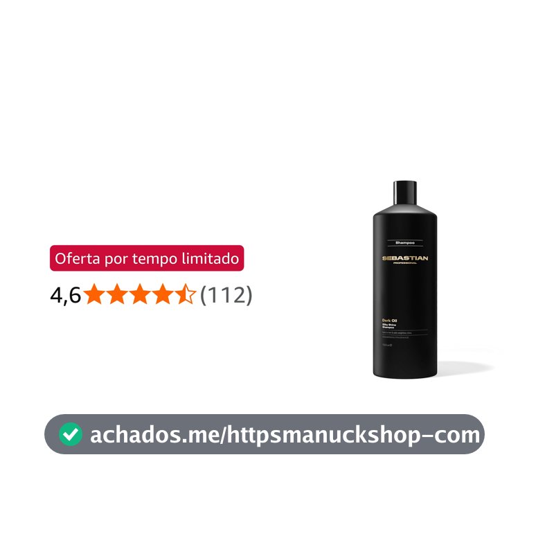 Sebastian Professional, Dark Oil, Shampoo de nutrição, brilho e maciez para todos os tipos de cabelo, 1L