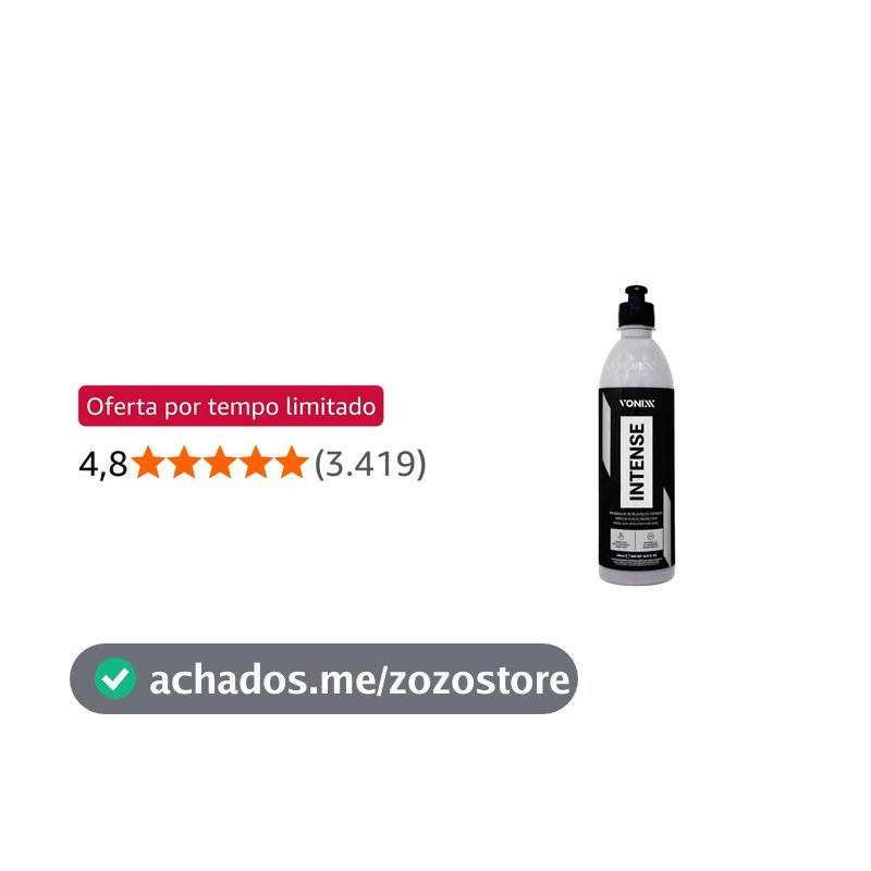 Vonixx INTENSE - Renovador de plásticos com proteção UV, 500ML
