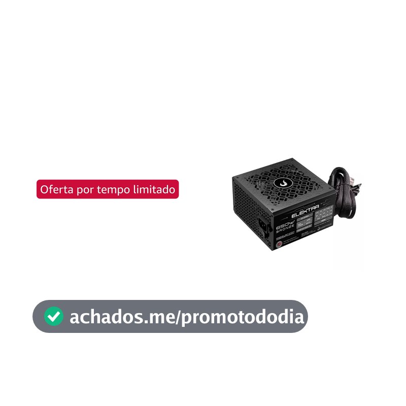 Rise Mode Elektra Fonte Gamer 650W 80 Plus Bronze PFC Ativo
