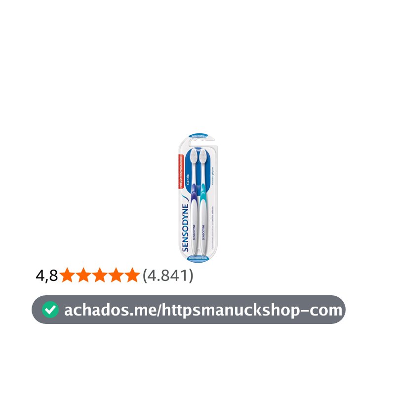 Sensodyne Escova de Dente Extra Macia Gentle, para Dentes Sensíveis, Suave às Gengivas, 2 unidades