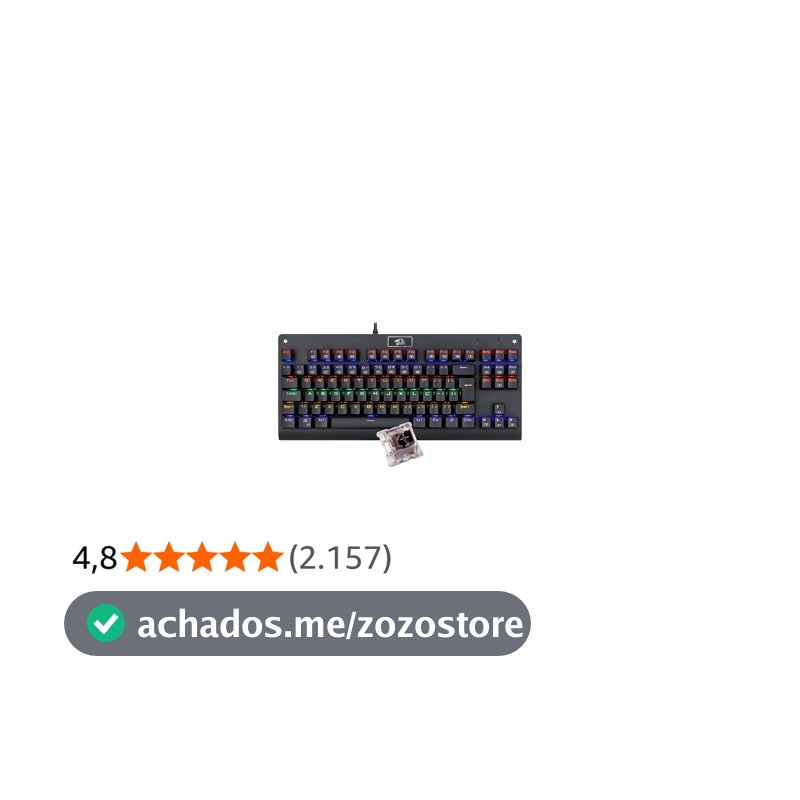 Teclado Mecânico Redragon Dark Avenger Preto Iluminação Rainbow Switch Marrom K568R