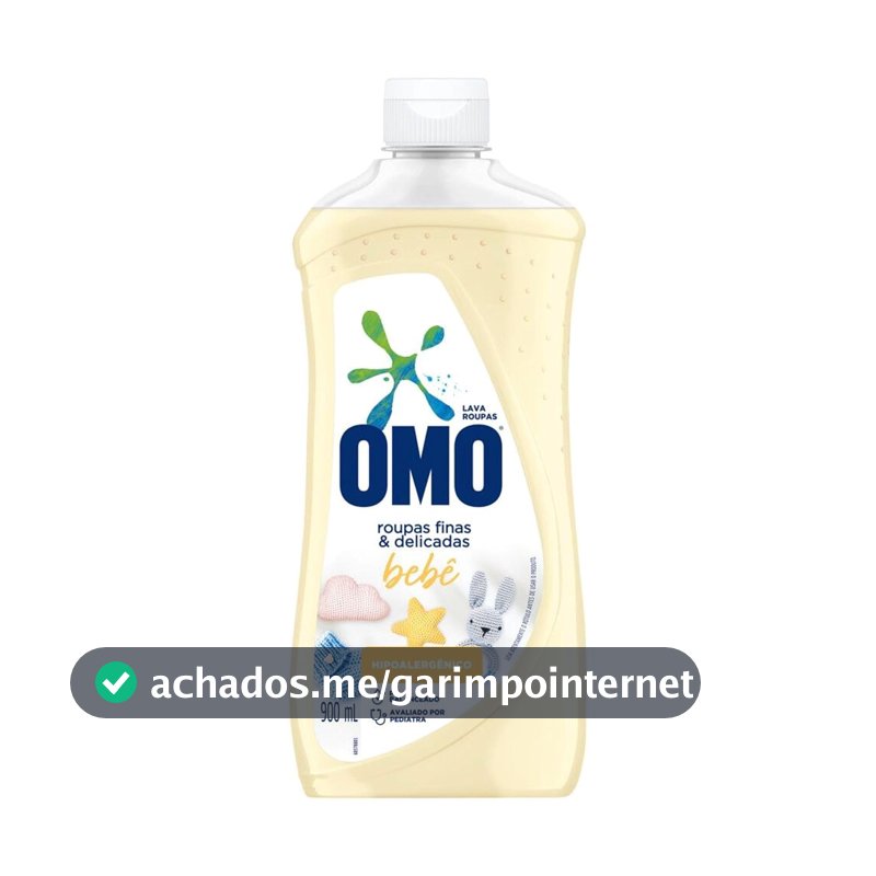 OMO Sabão Líquido Roupas Finas E Delicadas Bebê 900Ml