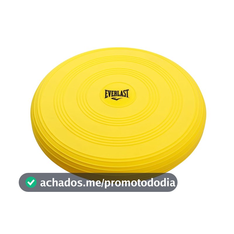 Disco de Equilíbrio Inflável para Treino Funcional Amarelo Everlast