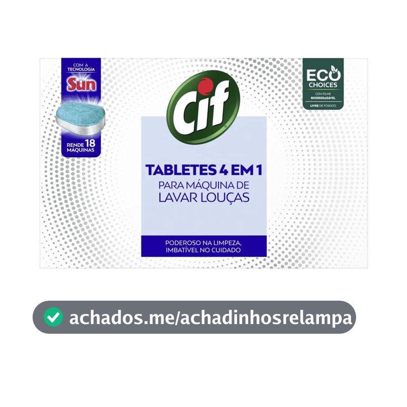 Cif Tabletes 4 Em 1 Para Máquina De Lavar Louças 324g