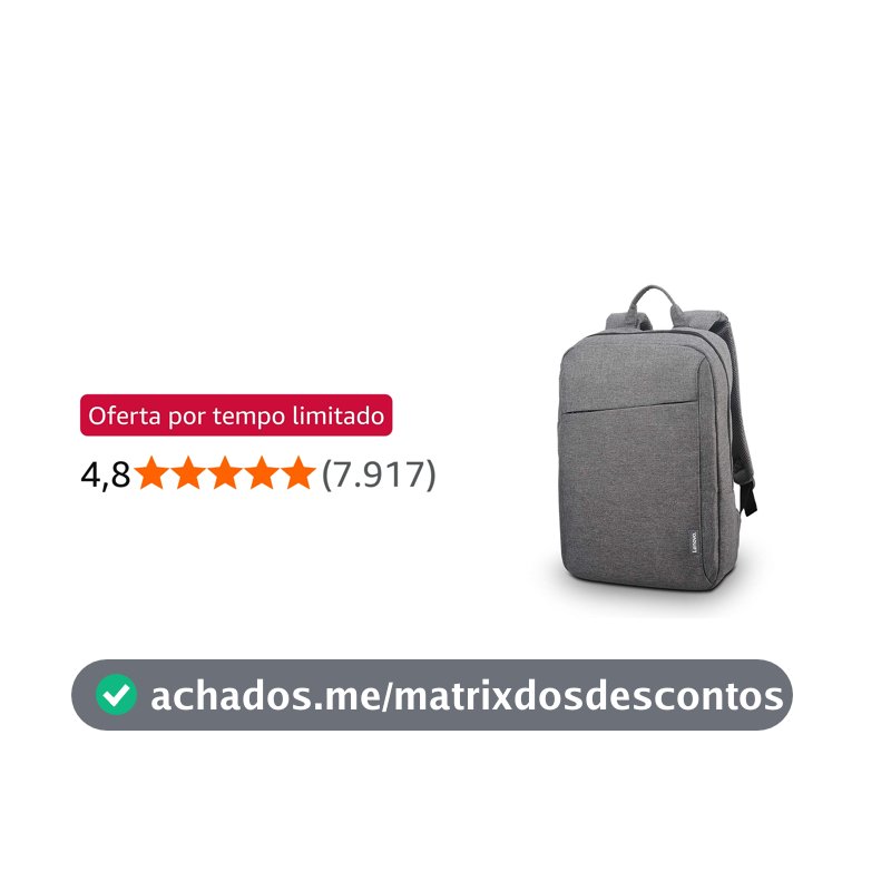 Mochila Lenovo Casual B210 Cinza para Notebook 15,6" - GX40Q17227