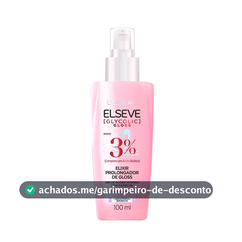 L'Oréal Paris Elseve Glycolic Gloss, Sérum Finalizador Antiporosidade 100ml