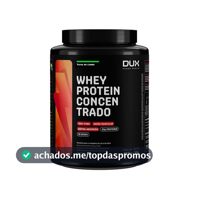 Dux - Whey Protein Concentrado - 450g - Torta de Limão