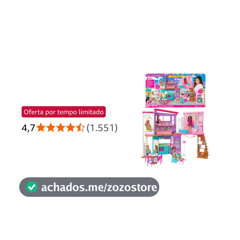 Casa de Bonecas Barbie Malibu Mattel. Casa com dois andares, móveis e mais de 30 peças para brincar e criar histórias. para crianças a partir dos 3 anos.