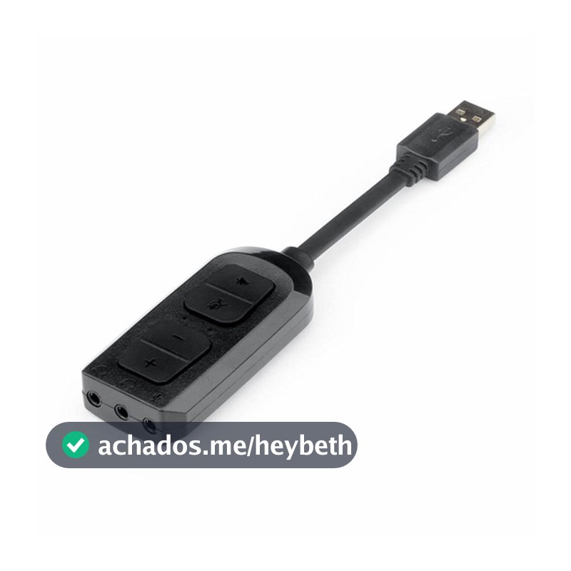 Redragon Placa de Som Externa Circe HA100 USB Estéreo c/ Controle de Volume Compatível c/ PC e PS4 Preto
