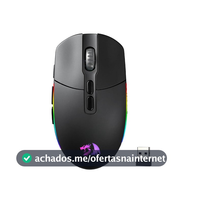 Mouse sem fio Redragon Invader Pro Preto