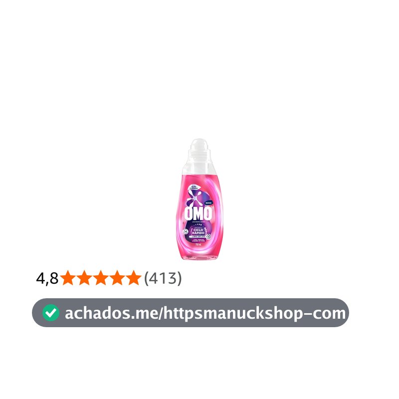 Lava-Roupas Líquido Omo Ciclo Rápido Ação Cuidado Frasco 750ml