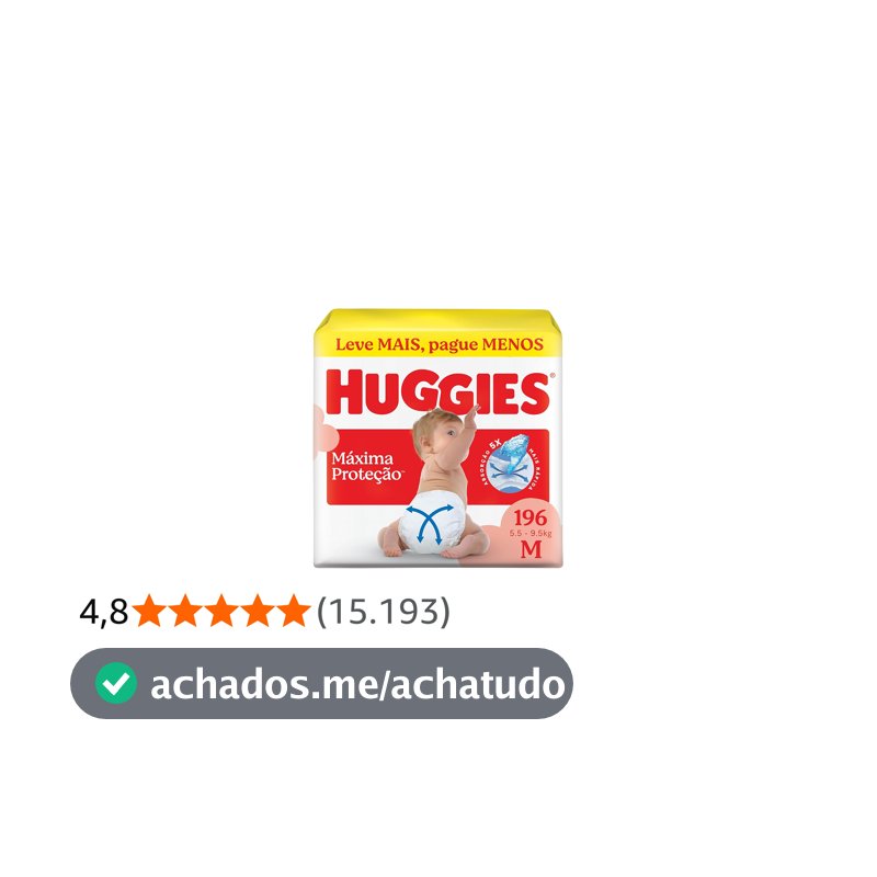 Huggies Fralda Supreme Care M 196 Un