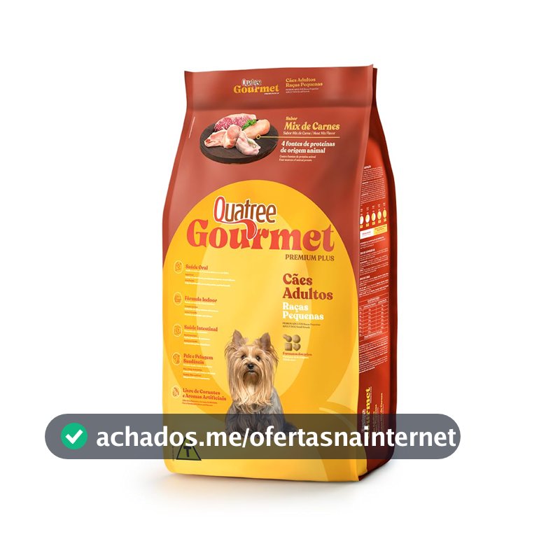 Quatree Gourmet Ração para Cães Adultos Raças Pequenas 10.1kg