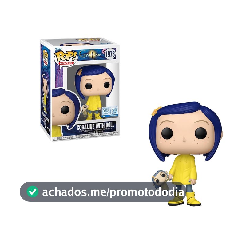 Funko Movies Coraline com Boneca Exclusiva - Figura de vinil Pop 1973